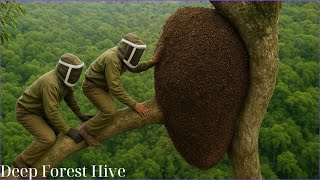 Discovery of Unreal Jungle Honey Hunt 200 Meter Climb to Harvest 6 Wild Honeycombs