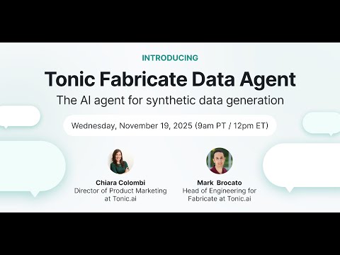 YouTube video about Tonic.ai