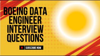 Boeing Data engineering interview question