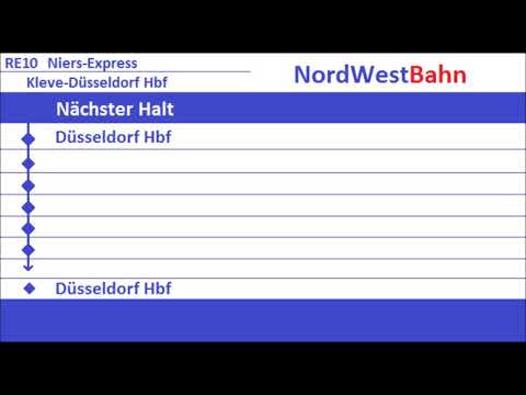 [NordWestBahn] Ansagen RE10 Düsseldorf Hbf - Kleve