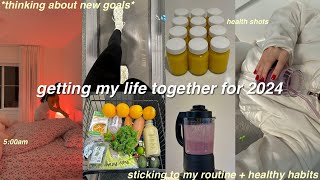 getting my *LIFE TOGETHER* for 2024 🎀 new health routine + deep cleaning + implementing new goals