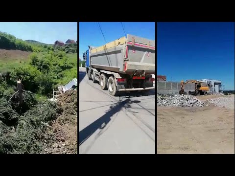 Kamioni puni šuta istovaraju se u Višnjici