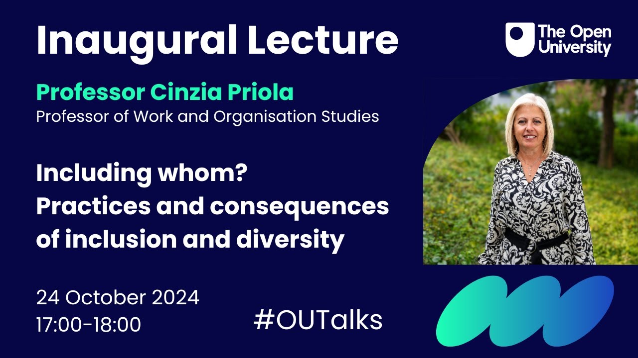 The Open University Inaugural Lecture - Professor Cinzia Priola