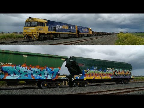 VHKY & VHNY 100t Grain Hoppers On 3XM4 Steel Train (30/9/2020)- PoathTV Australian Railways