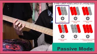 Video thumbnail for Dingwall NG3 6-Way Custom Rotary Switch Test w/Pick (D.I. and VST) by steve badach