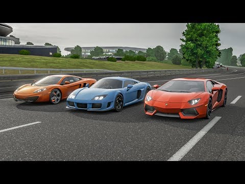Forza 7 Drag Race! - Lamborghini Aventador VS Mclaren MP4-12C VS Noble M600!