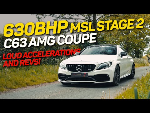 630BHP MSL Performance Tuned Mercedes-Benz W205 C63 AMG 4.0L V8 Coupe | LOUD Accelerations & Revs
