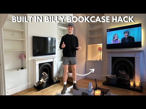 LIVING ROOM BOOKCASE MAKEOVER | IKEA BILLY BOOKCASE HACK | PART 1