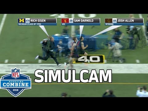 40-Yard Dash Simulcam: Eisen vs. Barkley, Darnold, Shaquem Griffin & More! | NFL Combine Highlights
