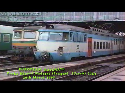 European Railways in the 1990s Praha Hlavní Nádraží (Prague) (Czech Republic ČD) on 20th March 1997