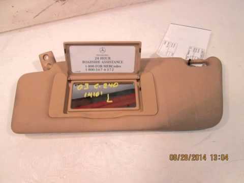 2003 Mercedes C240 Sun Visor LH TAN 203TYPE - mbiparts.com Used OEM Mercedes Parts - Dismantl... OEM