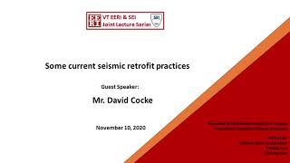 Some seismic retrofit practices