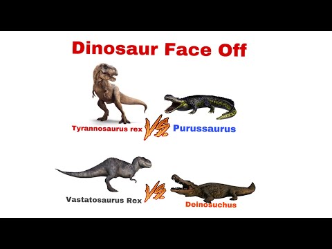 T Rex vs purussaurus and V Rex vs Deinosuchus