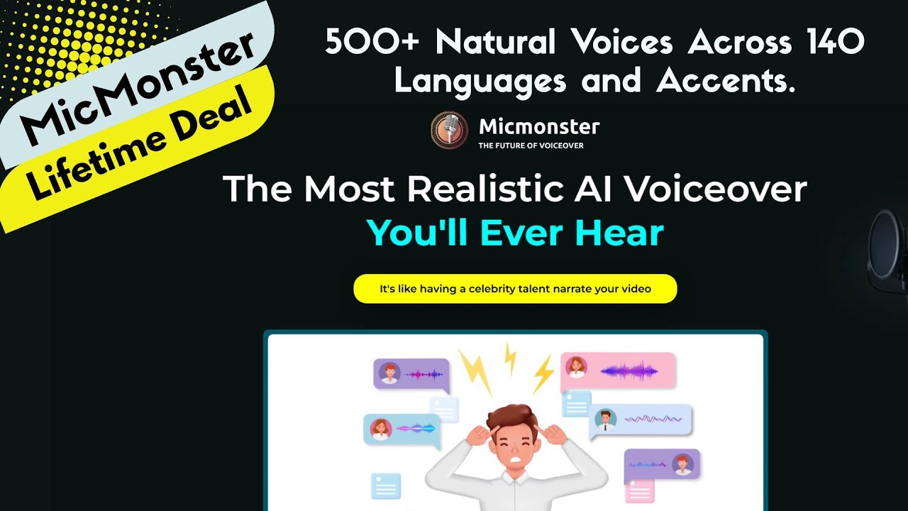 MicMonster Review - Get 500+ Realistic AI Voiceovers, Lifetime Deal