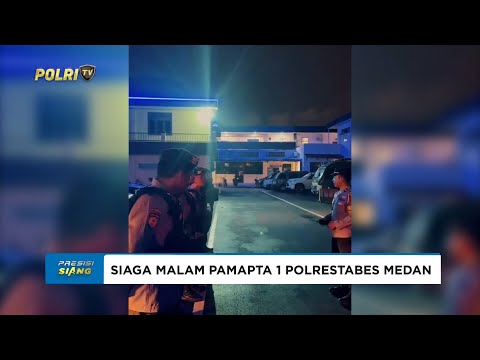 PERSONEL PAMAPTA 1 POLRESTABES MEDAN SIAGA MALAM HINGGA PAGI DEMI KEAMANAN DAN KETERTIBAN KOTA