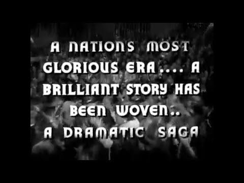 Music–story linkage: spotlight on a small vaudeville stage, then a cut to wartime montage