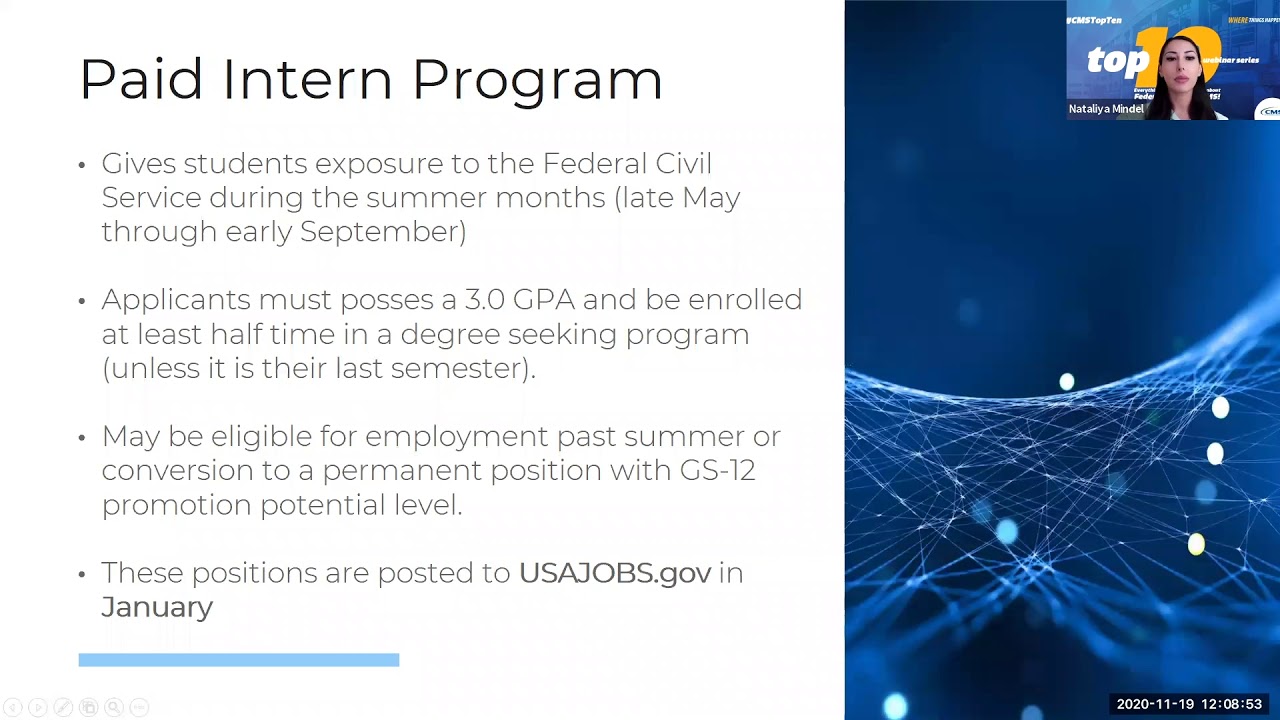 Summer Internships @ CMS