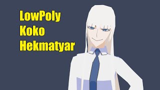 [Blender] ローポリでココ・ヘクマティアル #LowPoly #b3d  #ヨルムンガンド #Jormungand