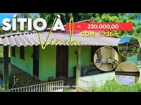 Sítio á venda, Córrego Areado - Passa Tempo/MG.