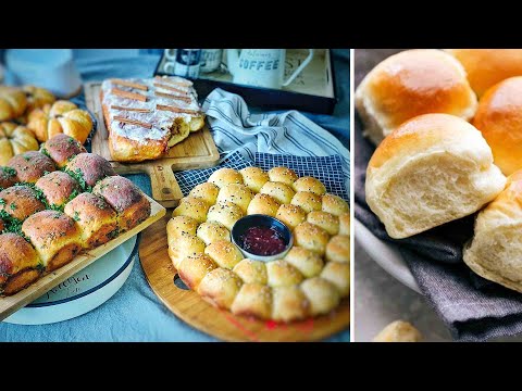 6 recettes Brioches avec la même pâte;  Dinner Rolls, Brioches Américaines