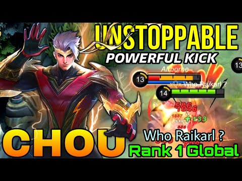 Unstoppable Chou Sidelane Perfect Play - Top 1 Global Chou by Who Raikarl ? - Mobile Legends