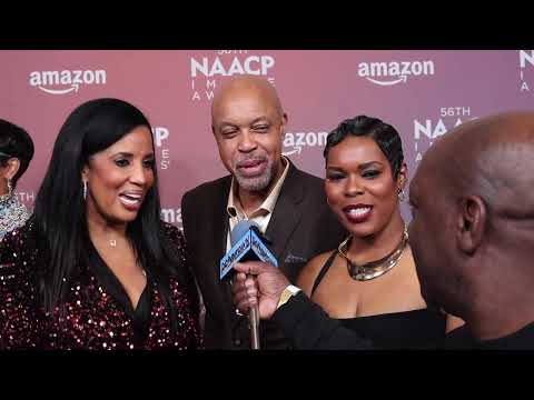 Bree West, Chuck West and Chazitear interview with Walil Archer at the 56th NAACP Image Awards