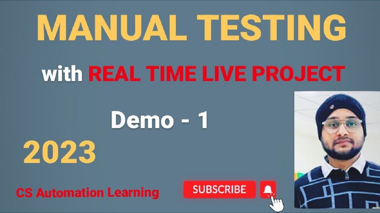 Manual Software Testing with REAL TIME  LIVE PROJECT || Demo - 1 || 2023 by Chandraketu Singh