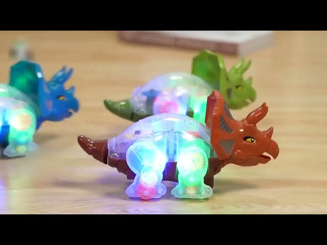 لعبة الديناصور المضيئ مع الأصوات التفاعلية و أَضواء الليد الجذابة