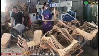 MÁY CNC 4D 1 ĐẦU THI CÔNG GHẾ ÉP XUẤT KHẨU WOODMASTER | WM-4DR1. Làm tựa ghế cong quá tốt