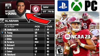 Updated 2022-2023 NCAA Football 14 Rosters CHANGES EVERYTHING (PS3, Xbox360, & PC)