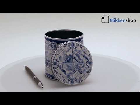Delfts blauw stroopwafelblik