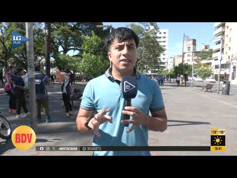 Marcha en contra de la reforma laboral en Tucumán: así está la plaza Independencia