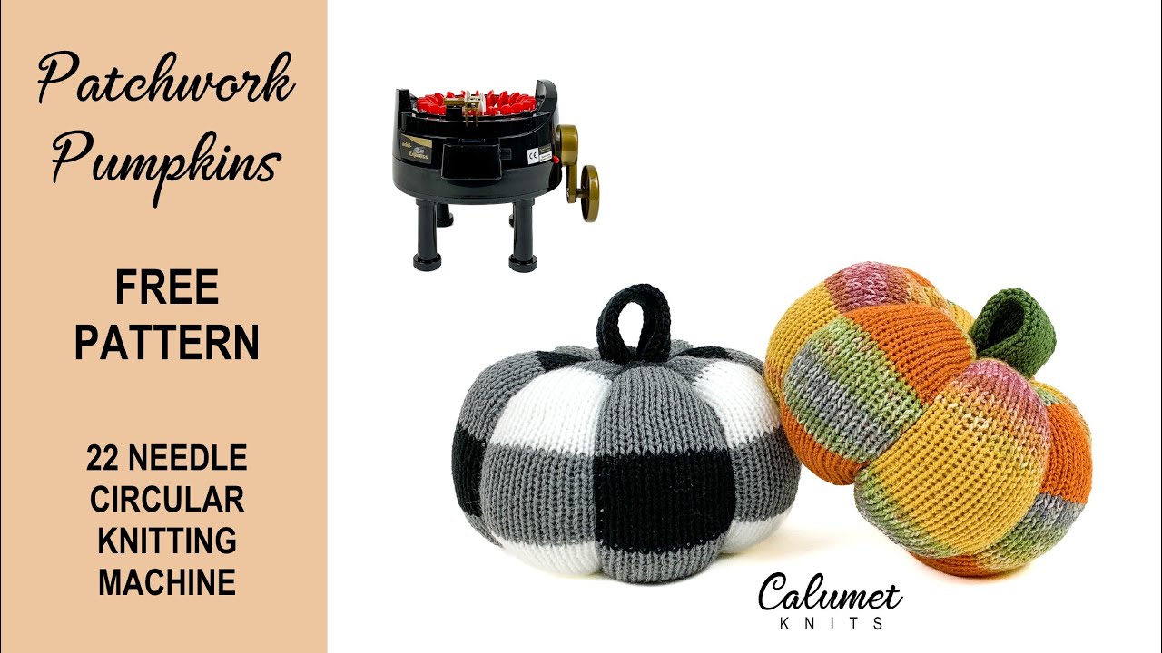 Patchwork Pumpkins Free Pattern for Circular Knitting Machines