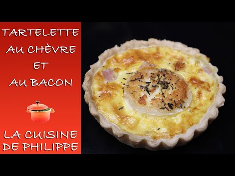 Tartelette au chèvre et au bacon