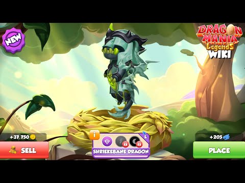 Hatched Shriekebane Dragon - Dragon Mania Legends