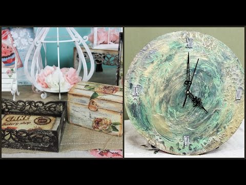 ManosalaObraTv Programa 21 - Decapado . Decouapge - Reloj con texturas - Stencils