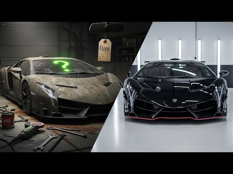 We Found a Lamborghini Veneno for $1,000… Then Restored It || ASMR Car Restoration!