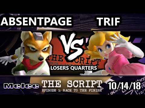 The Script - CLN AbsentPage  (Fox) Vs.  Trif (Peach) - Smash Melee Losers Quarters