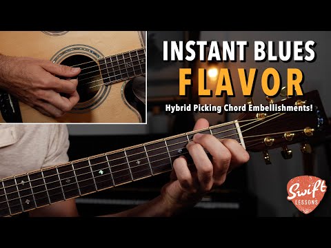 Rhythm Guitar Hybrid Picking Lick - Classic Bluesy Flavor!