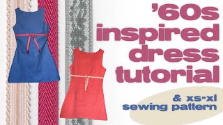 '60s inspired dress sewing tutorial + pattern