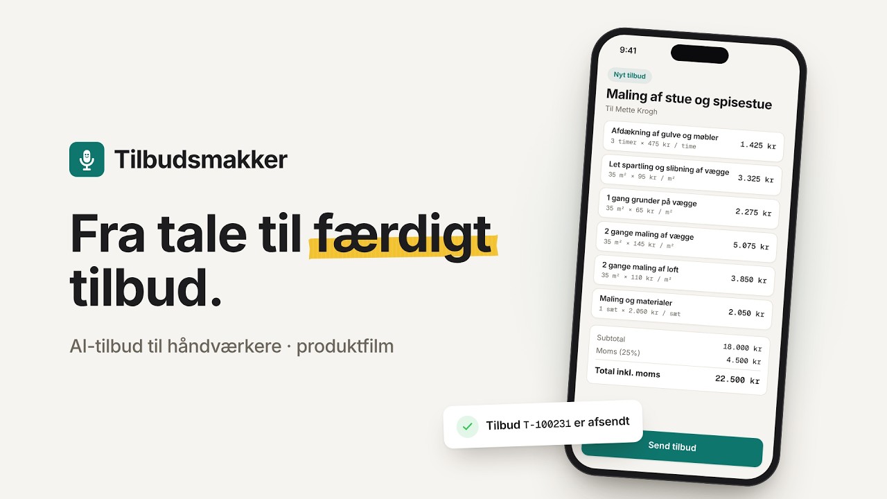 Tilbudsmakker – fra tale til færdigt tilbud