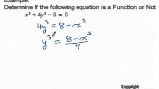Determine if a Relation is a Function