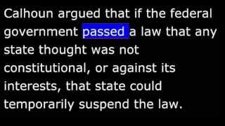American History - Part 053 - Jackson - Cabinet Conflicts - Doctrine of Nullification