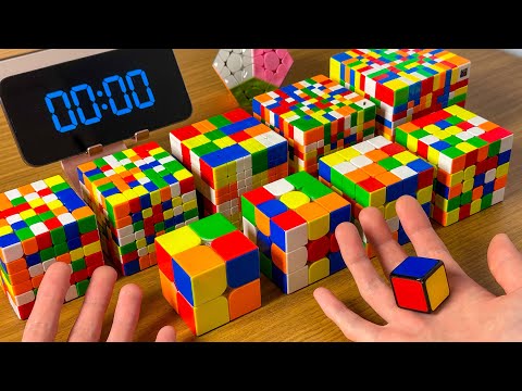 Speed Solving Rubik’s Cubes From 1x1 To 10x10