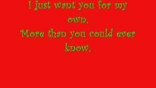 All I want for Christmas is you by Samantha Mumba with lyrics