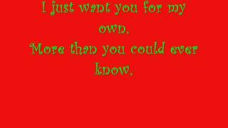 All I want for Christmas is you by Samantha Mumba with lyrics