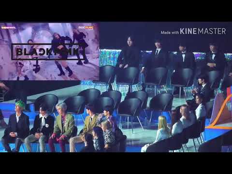 K-pop Idol Reaction to Blackpink(VCR) Winning Top12 Vlive Award