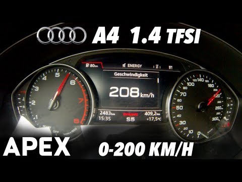 2017 Audi A4 1.4 TFSI - Acceleration Sound 0-100, 0-200 km/h | APEX