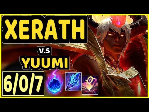 XERATH vs YUUMI - 6/0/7 KDA BOTTOM SUPPORT GAMEPLAY - NA Ranked GRANDMASTER