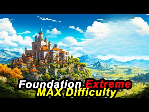 FOUNDATION on MAX DIFFICULTY Building a Medieval City - Citybuilder Longplay Lets Play